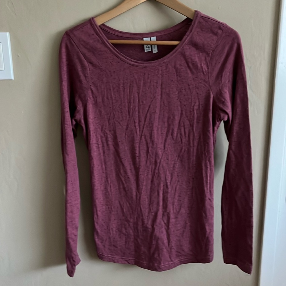 Z By Zella Scoop Neck Tie Back Top Size Small